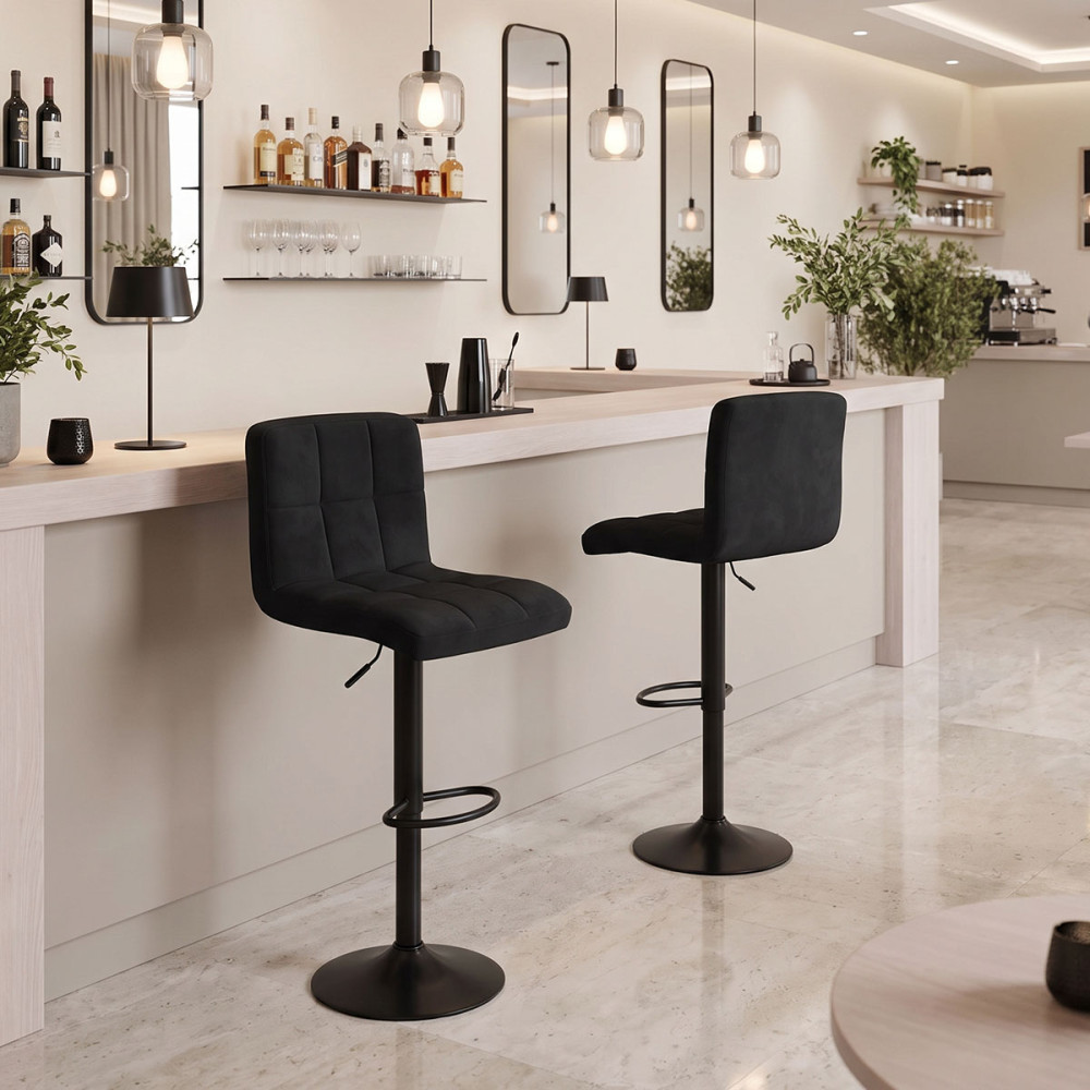 Bar Stool REMINA velvet (292-000116)