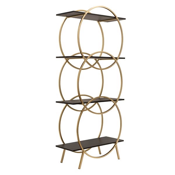 Metallic-Wooden Shelf (810-00196) - Image 2