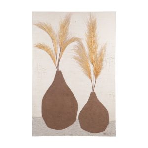 Canvas wall art "Vases with wheat" (812-20130)