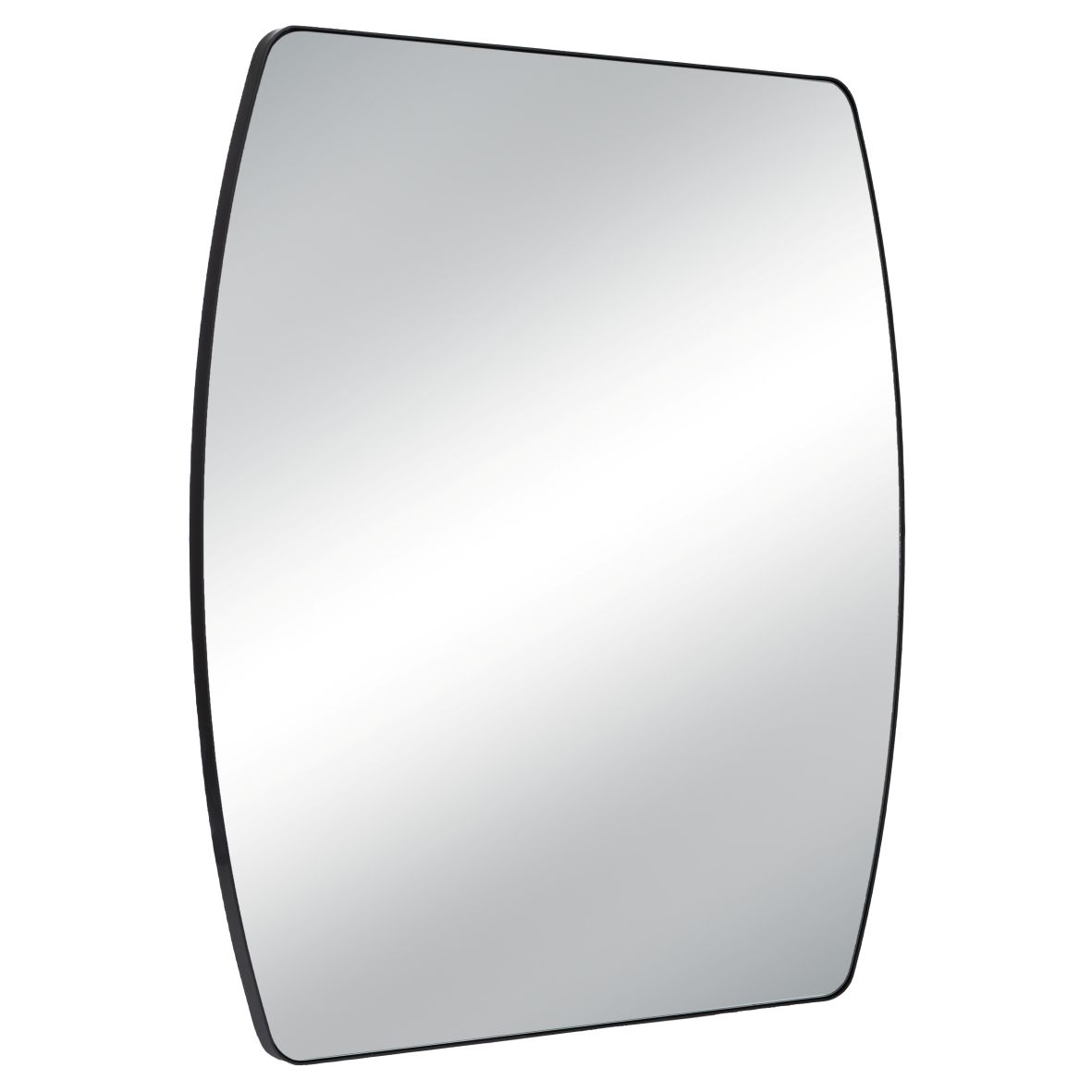 Wall Mirror with cabinet 92947 Asymmetric with Black Metallic Frame - Image 2