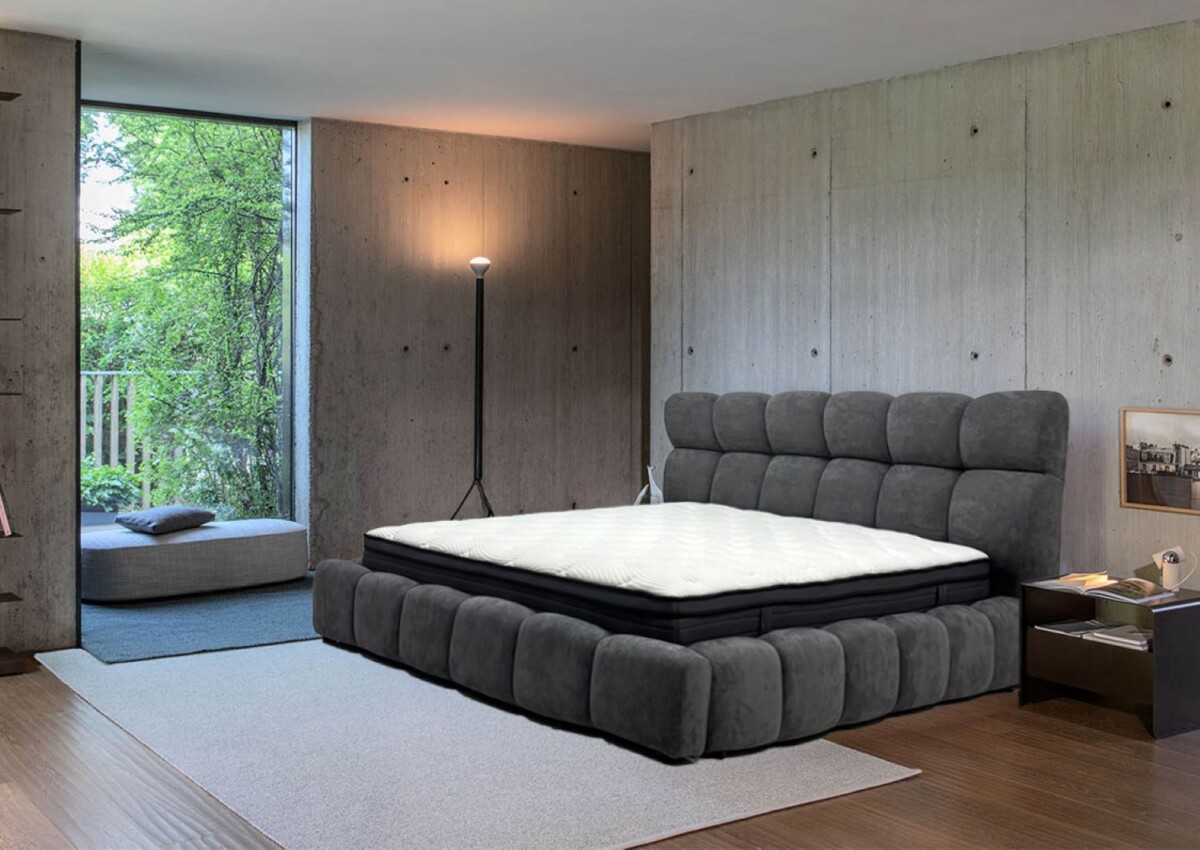 Bed ZENA grey (BHB-2504)